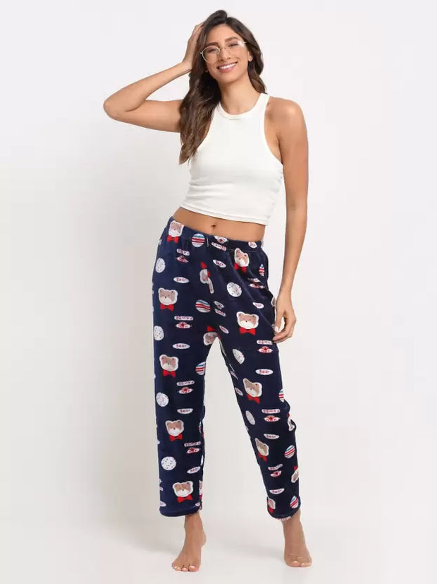 Ladies casual printed warm Pajama (Pk of 2)