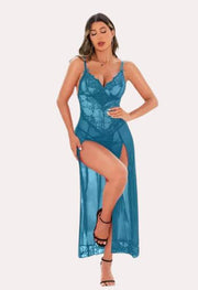 "Purely Femme" Chic Women's Babydoll Lingerie in Blue