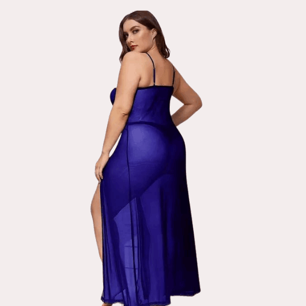 "Purely Femme" Azure Bloom Women's Blue Babydoll Set