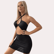 "Purely Femme" Elegant Black Intimate Babydoll Dress