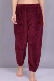 Solid Warm Wool Ladies Pajama (Pack of 2)