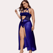 "Purely Femme" Azure Bloom Women's Blue Babydoll Set