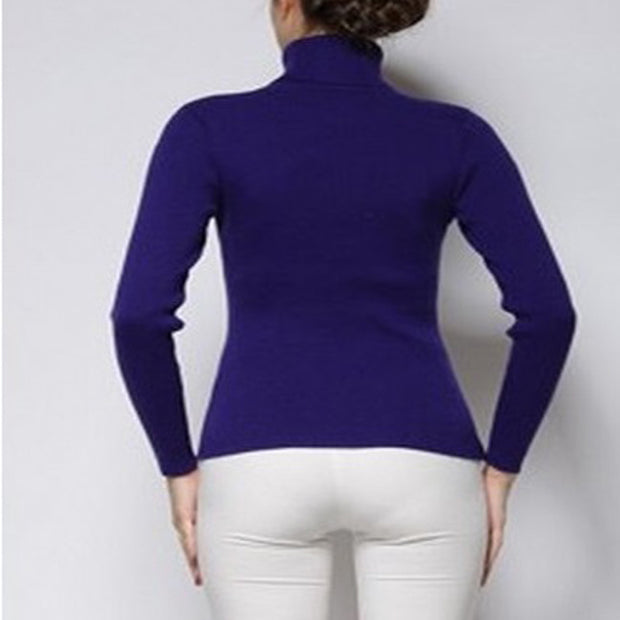 Women’s Hot Ink Blue Turtle Neck Sweater