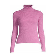 Women's Smooth Cashmere Pink Turtle Neck Sweater