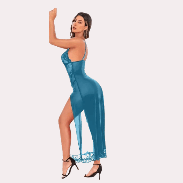 "Purely Femme" Chic Women's Babydoll Lingerie in Blue