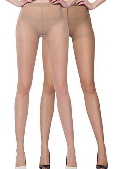 Cream & Brown everyday glossy women pantyhose pack of 2 - Purely Femme